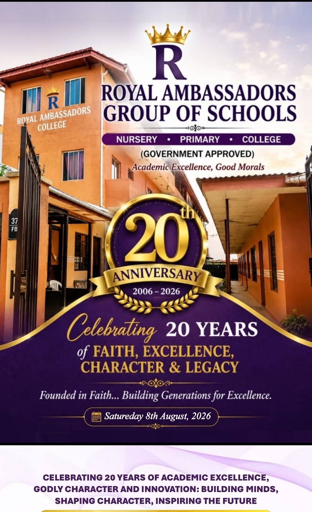 Royal Ambassadors Schools website showcase