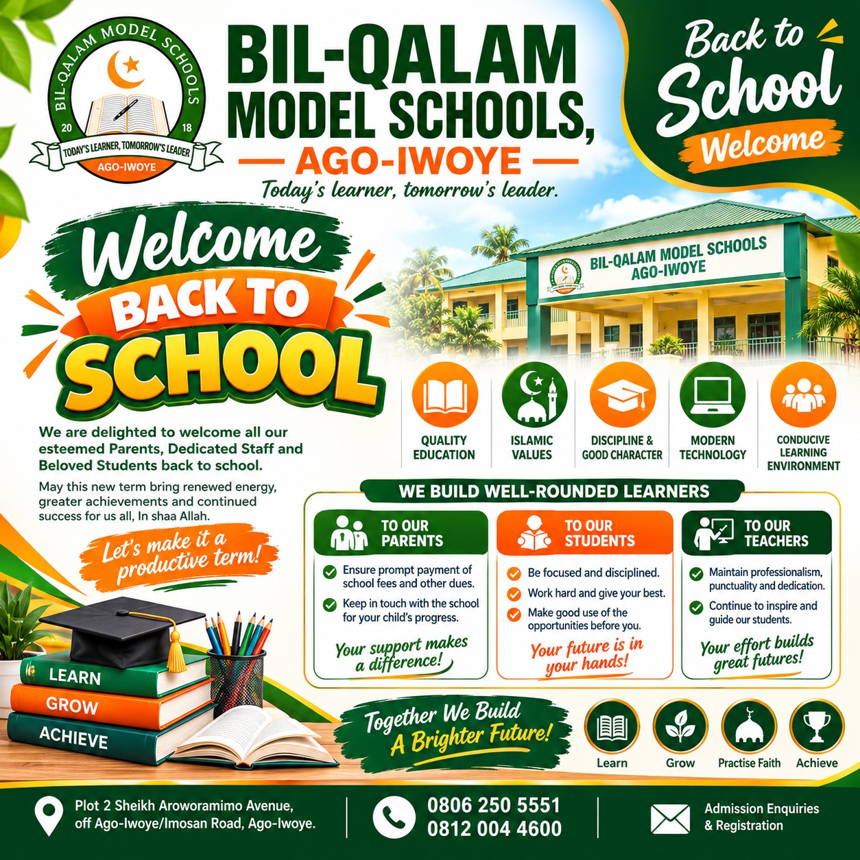 BIL-QALAM MODEL SCHOOLS, AGO-IWOYE. website showcase